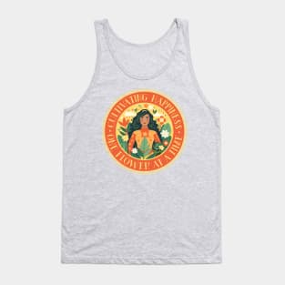 Cultivating Happiness, Inspiring Gardening and Garden Lover Tank Top